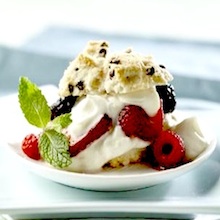 Fresh Berry Shortcakes with White Chocolate Mousse