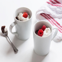 Fudgy Raspberry Mug Brownies (microwave, serves 2)