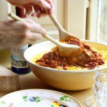 Giusi's Ragu and Sofrito (using ground beef, pork and Italian sausage)