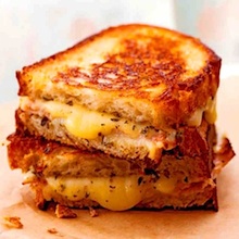Grilled Ham and Cheese Sandwiches with Herb Pistou