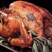 Grilled Turkey with Cornbread and Oyster Dressing