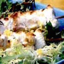 Halibut Kabobs with Winter Savory and Lemon