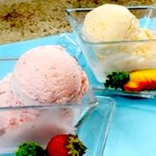 Strawberry or Peach Ice Cream