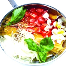 One Pot Linguine with Tomato and Basil