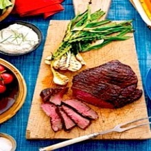 Ricky Lauren's London Broil with Creamy Horseradish Sauce