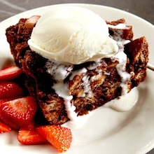 Mexican Chocolate Bread Pudding & Bananas (crock pot)
