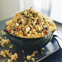 Moroccan Stuffed Squash (using quinoa, make ahead)