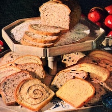 No Knead Nut Bread with Raisin, Cheese, and Cinnamon Variations (Pillsbury, 1940's)