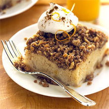Pear Walnut Crumb Cake