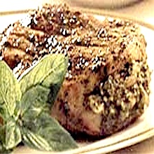Pesto Stuffed Pork Chops with Jalapeno Pesto Glaze