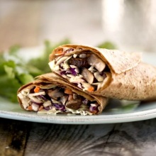 Portobello and Coleslaw Wraps
