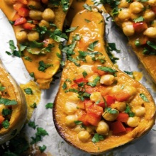 Red Curry Squash Bowls with Chickpeas