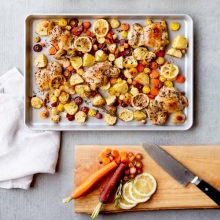 Sheet Pan Lemon Chicken with Potatoes and Carrots