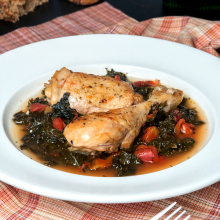 Skillet Chicken with Kale