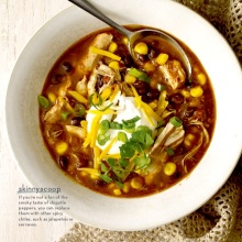Slow Cooker Chicken Enchilada Soup with Toppings