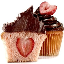 Strawberry Surprise Cupcakes