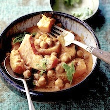 Thai Red Curry with Butternut Squash and Chickpeas